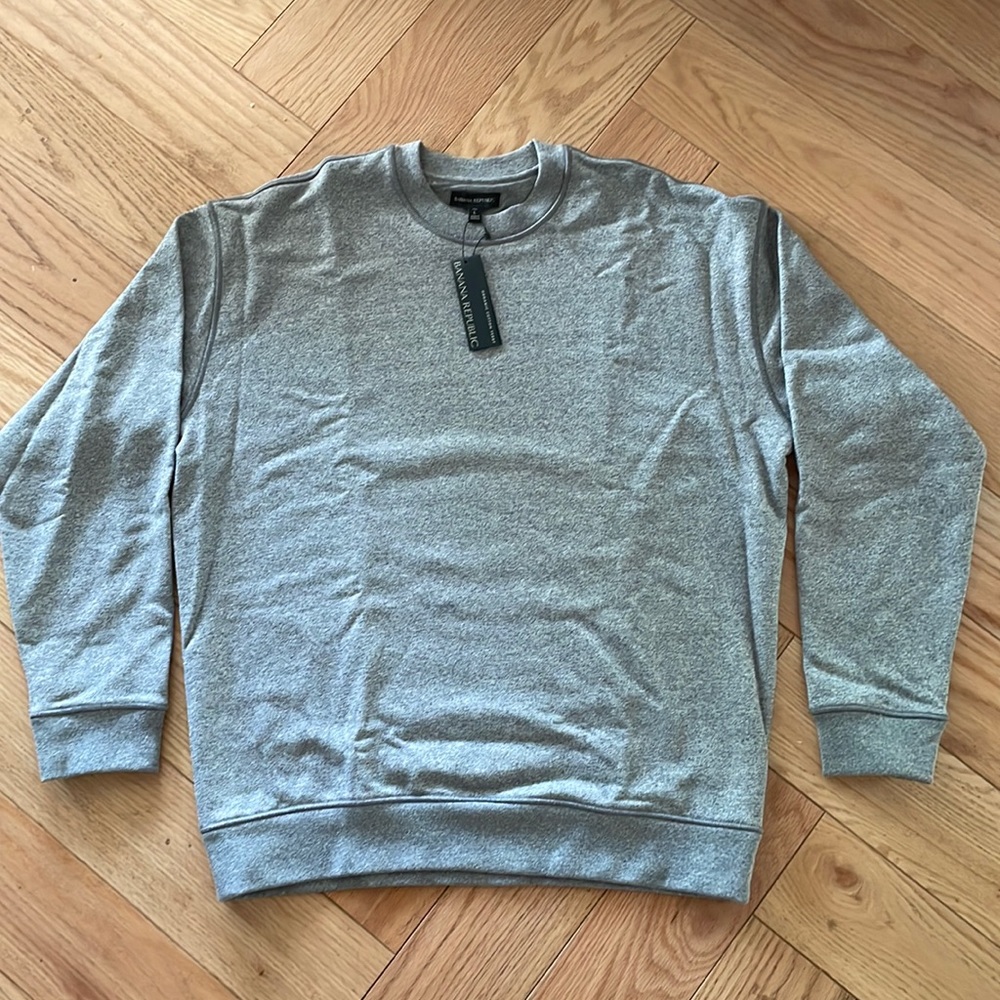 NWT Banana Republic Men’s French terry organic cotton sweater